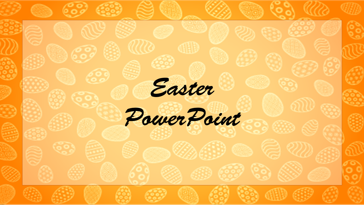 Easter PowerPoint Template With Easter Egg Background